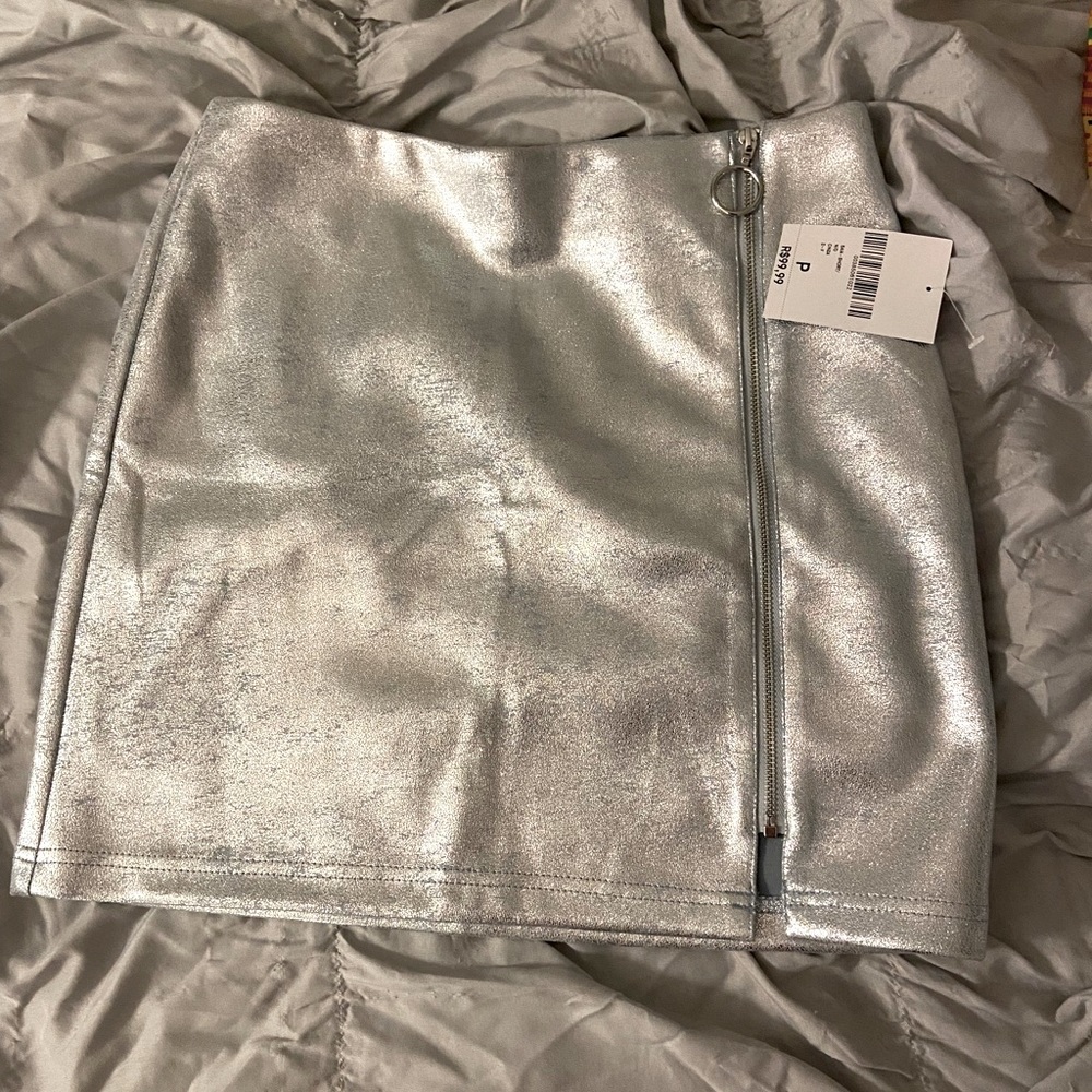 Forever 21 Metallic Mini Skirt